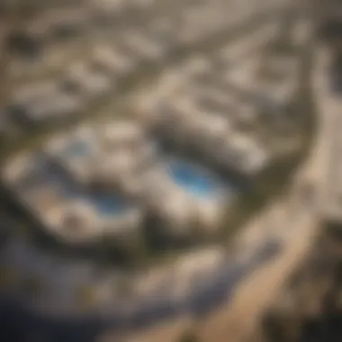 Aerial view of Dubai showcasing luxury villas