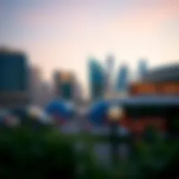 Stunning skyline of Centro Dubai showcasing luxurious architecture