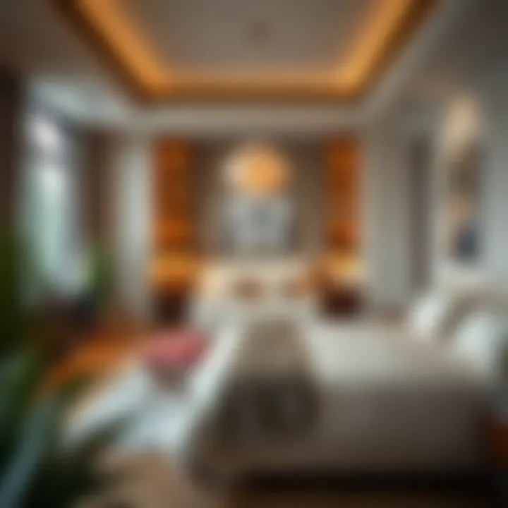 Elegant bedroom design showcasing optimal space utilization