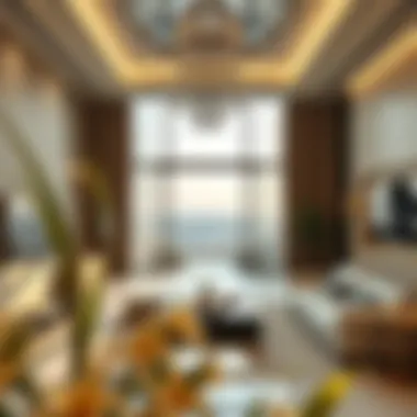 Interior luxury features of a villa in Jumeirah Islands