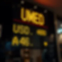 Currency exchange rate display