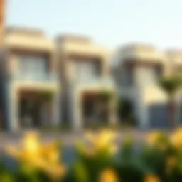 Stunning exterior view of Damac Lagoon Townhouses showcasing modern architecture