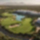 Panoramic view of Emirates Golf Estate showcasing lush greens and luxurious villas