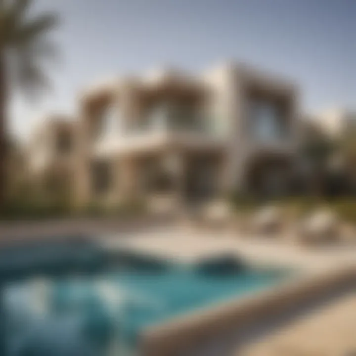 Exterior view of Al Furjan Quortaj Villas showcasing modern architectural design