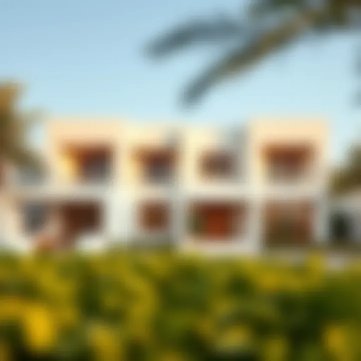Modern Architectural Elegance of Al Waha Villas Stunning exterior view of Al Waha villa showcasing modern architecture