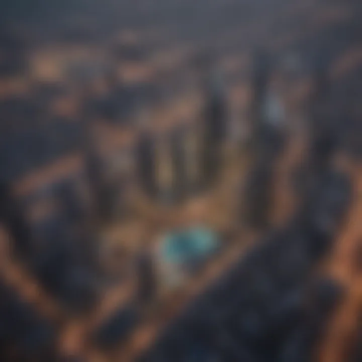 Aerial view of Dubai's skyline emphasizing the prime location of Damac Gems