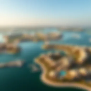Aerial view of Damac Lagoons showcasing luxury villas and serene water features
