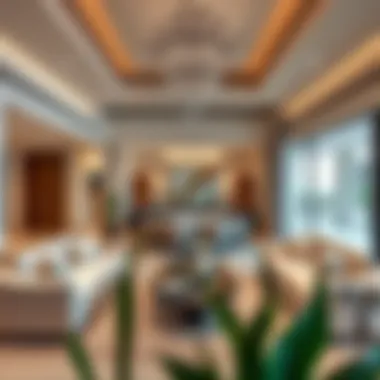 Luxurious villa interiors with modern furnishings and elegant decor