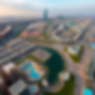 Aerial View of Dubai South Aerial view of Dubai South showcasing modern developments and infrastructure
