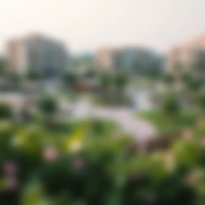 Community park in Dubai South with green spaces and recreational facilities