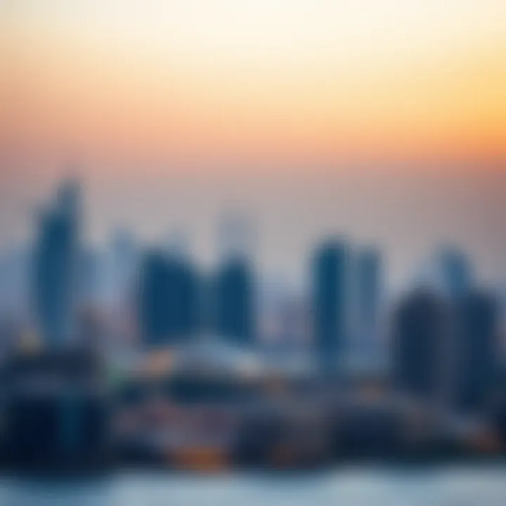 Panoramic skyline of Dubai featuring Dubai South and South Bay
