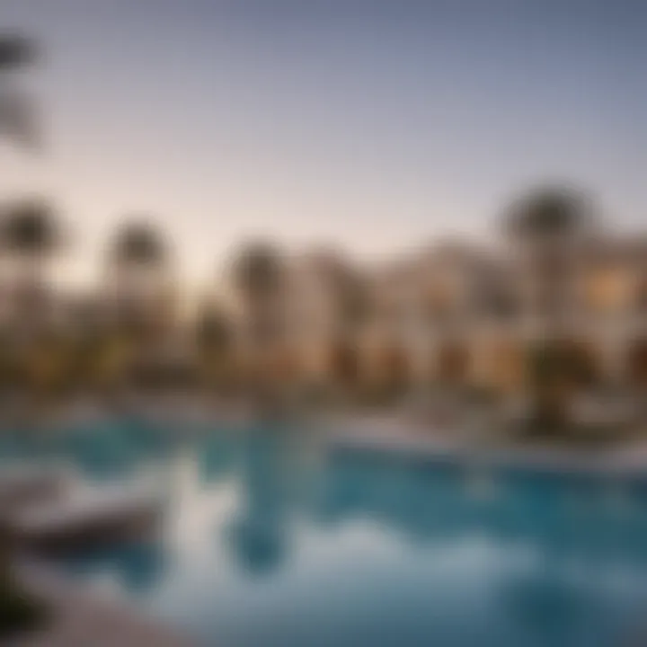 Community amenities including a pool and recreation area at Emaar Fairway Villas