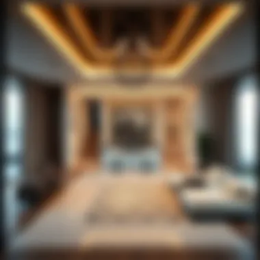 Interior design of a modern floating villa