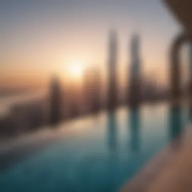 Infinity private pool overlooking the skyline