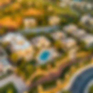 Stunning aerial view of Jouris Hills showcasing luxurious villas and lush landscaping