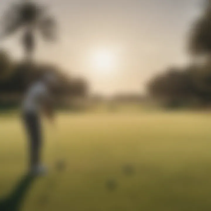 Golfers enjoying a sunlit day on the premium fairway