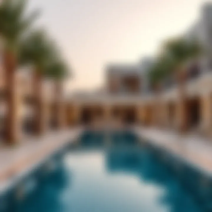 Amenities offered at Damac Lagoon Villas including pool and leisure areas