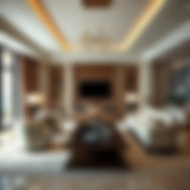 Luxurious interior living room with elegant furnishings