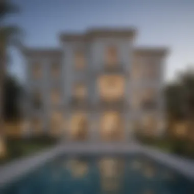 Elegant Villa Facade in Dubai's Meadows Stunning exterior view of a luxury villa in Meadows, Dubai