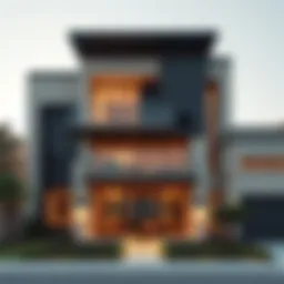 Luxurious villa exterior in Dubai