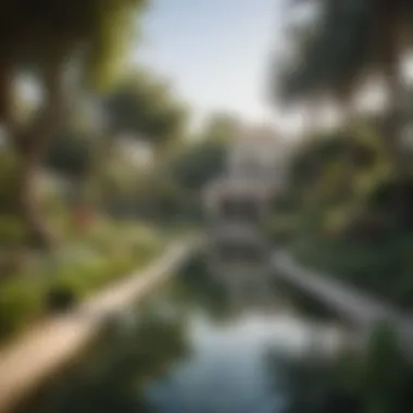 Serene Garden Oasis in Meadows Lush garden surrounding a luxury property