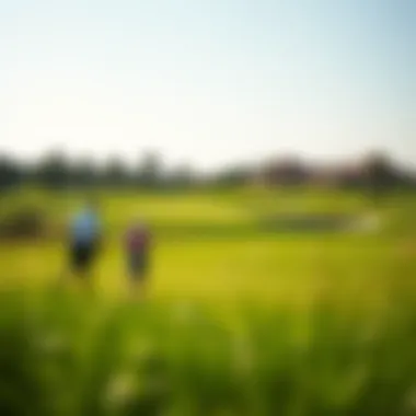 Golfers enjoying the pristine fairways