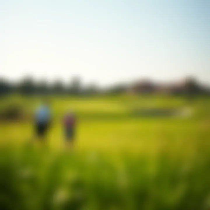 Golfers enjoying the pristine fairways