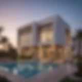 Luxurious exterior view of Nakheel Villas showcasing modern architecture