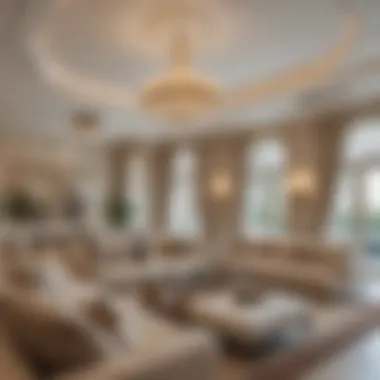 Elegant Interiors of Nakheel Villa Living Room Spacious living room in a Nakheel Villa with elegant interiors