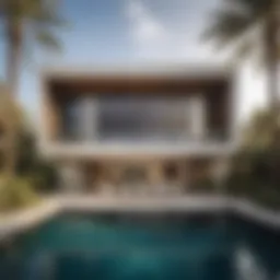 Stunning view of Palm Villa architectural design showcasing modern luxury