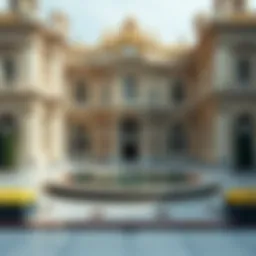 A majestic royal palace reflecting architectural grandeur