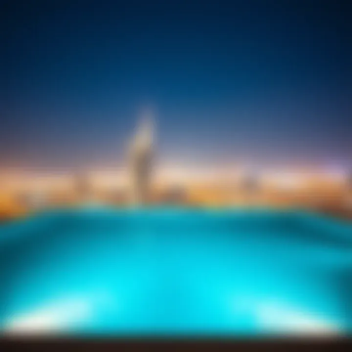 Infinity pool overlooking the cityscape from a sky villa