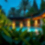 Luxurious private pool surrounded by lush greenery