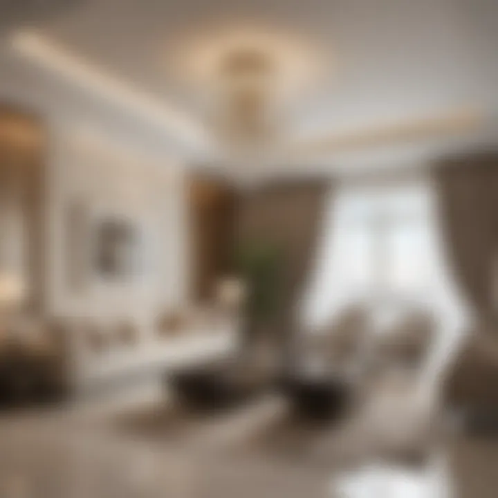 Interior design of a luxury apartment at 'ذا بيتش'