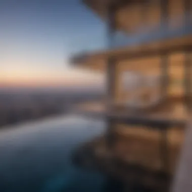 Infinity pool offering a lavish lifestyle experience on a Dubai penthouse terrace