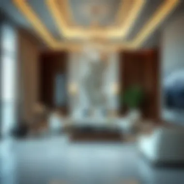 Luxury Villa Interior Design Interior of a lavish villa showcasing modern design and elegance