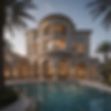 Stunning architectural design of a luxury villa in Dubai