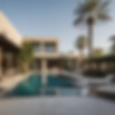 Sophisticated Outdoor Spaces Exclusive outdoor amenities of a luxury house in Dubai