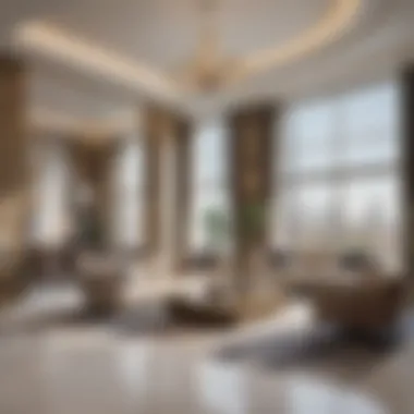 Elegant interiors of a luxury apartment in Pearl Dubai