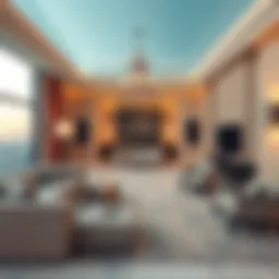 Luxurious interior design of a penthouse in Dubai