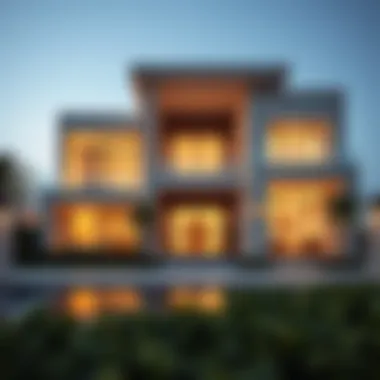 Luxurious villa in Tilal Al Ghaf showcasing modern architecture