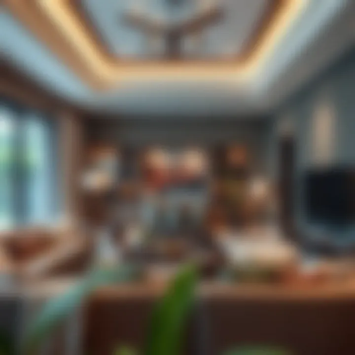 Spacious living area showcasing luxury villa design