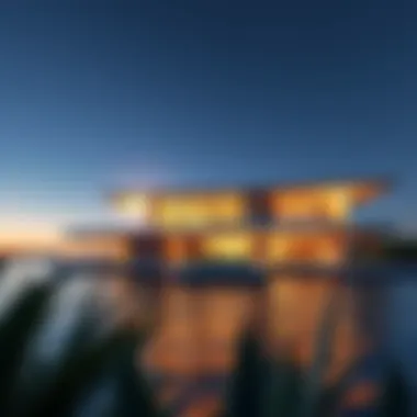 Innovative architectural design of a floating villa with sleek lines