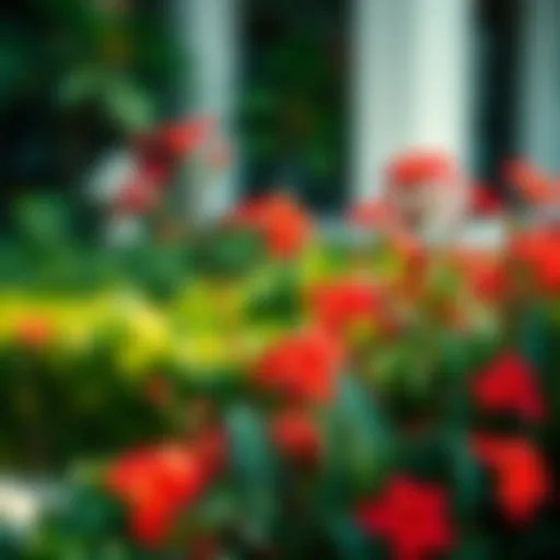 Vibrant Ixora flowers in a luxurious Dubai garden