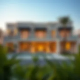 Stunning exterior view of a luxury villa in Jebel Ali Village