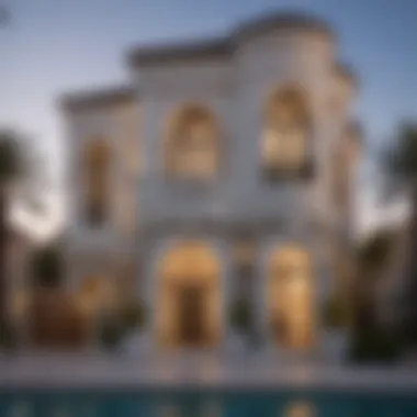 Stunning Villa Facade in Jumeirah Village Circle Luxurious villa exterior in JVC