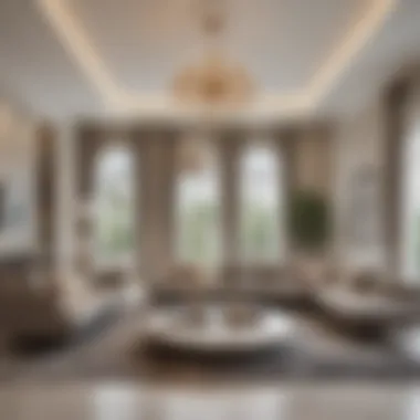 Elegant Interior of a Jumeirah Village Circle Villa Modern living room in JVC villa