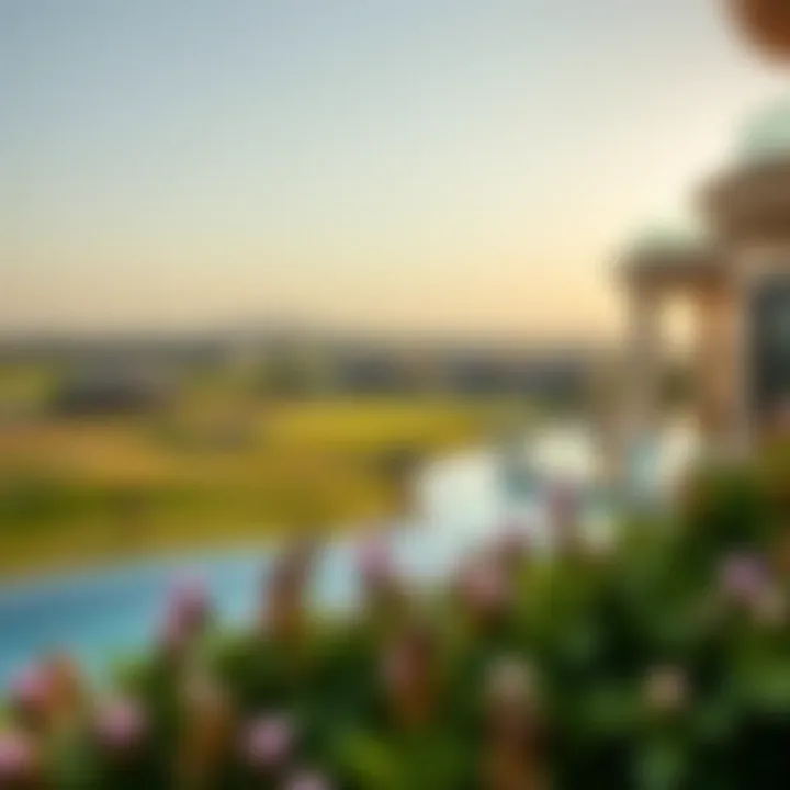 Luxurious villa overlooking an expansive golf course