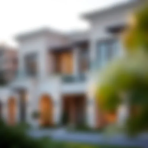 Stunning exterior view of Meadows Villas showcasing elegant architectural design