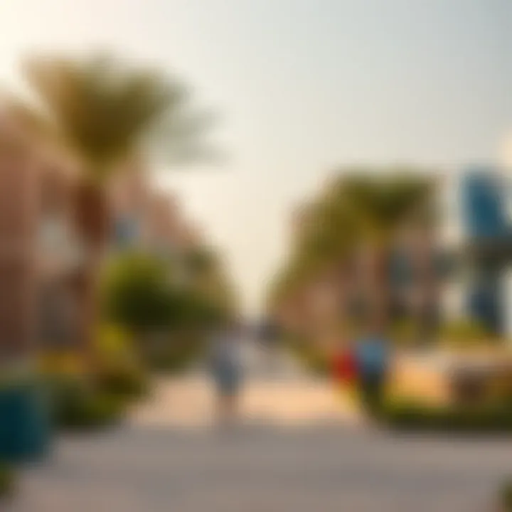 Vibrant community life in Murooj Al Furjan featuring parks and leisure areas